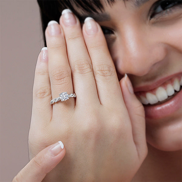 Retro Orange Blossom Diamond Engagement Ring in 14k Yellow Gold - Filigree  Jewelers