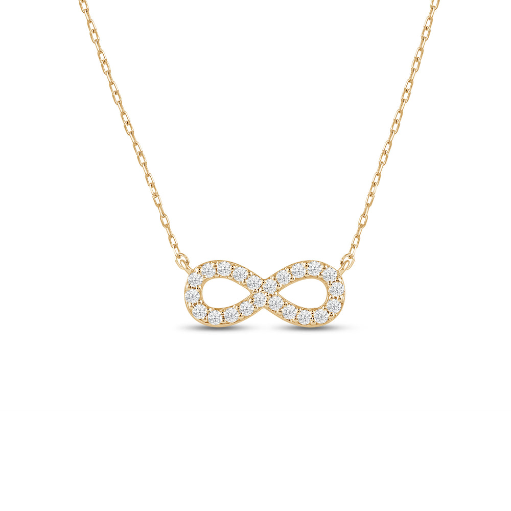 Lab Diamond Infinity Pendant with 14KT Yellow Gold / Lab / 1/5 Cut Diamond in 14KT Yellow Gold / Lab / 1/5 view 1