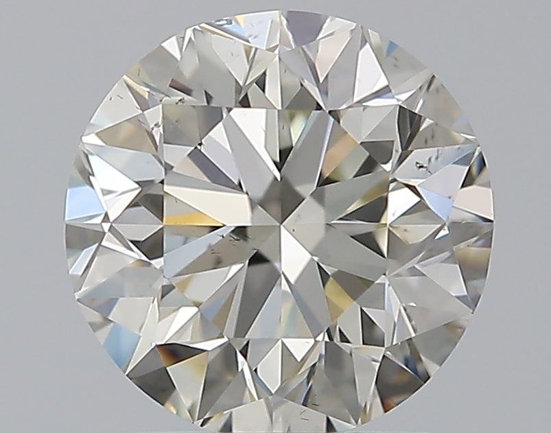 1.51 Carat Round Natural Diamond with  Cut Diamond in 14KT  view 1