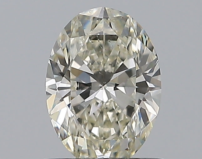 0.71 Carat Oval Natural Diamond with  Cut Diamond in 14KT  view 1