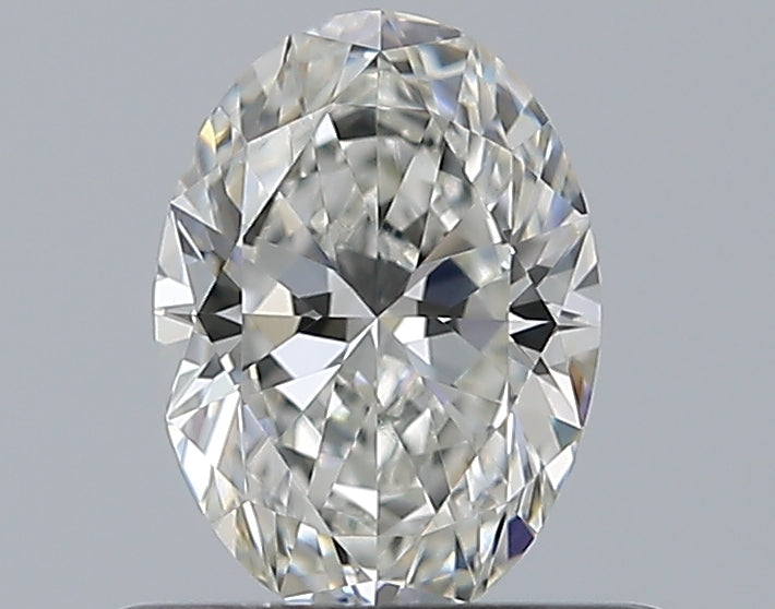 0.5 Carat Oval Natural Diamond with  Cut Diamond in 14KT  view 1