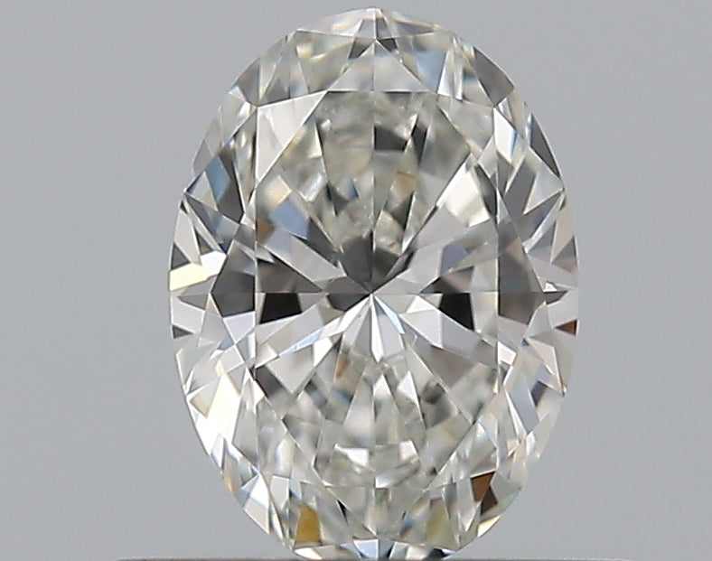 0.51 Carat Oval Natural Diamond with  Cut Diamond in 14KT  view 1