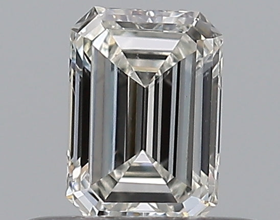 0.3 Carat Emerald Natural Diamond with  Cut Diamond in 14KT  view 1
