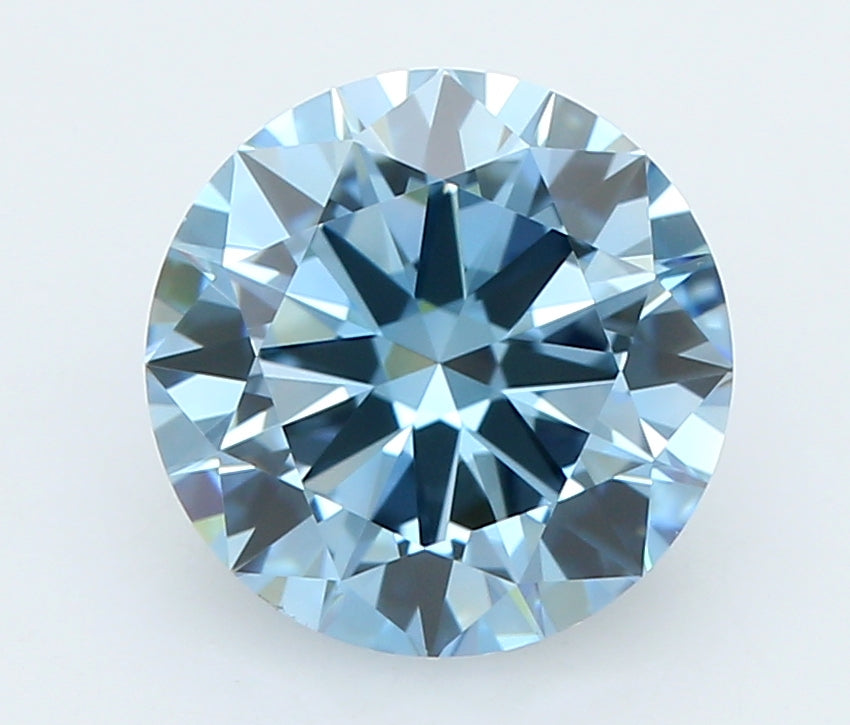 1.15 Carat Round Lab Diamond with  Cut Diamond in 14KT  view 1