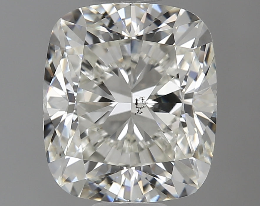 1.5 Carat Cushion Natural Diamond with  Cut Diamond in 14KT  view 1