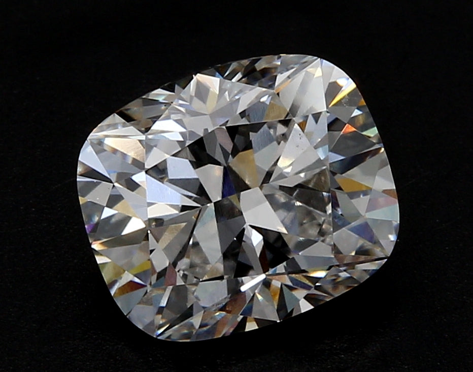2.06 Carat Cushion Lab Diamond with  Cut Diamond in 14KT  view 1