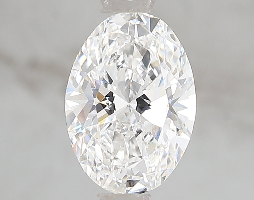 1.6 Carat Oval Lab Diamond with  Cut Diamond in 14KT  view 1