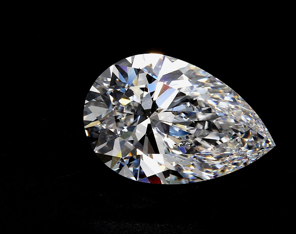 2.02 Carat Pear Lab Diamond with  Cut Diamond in 14KT  view 1