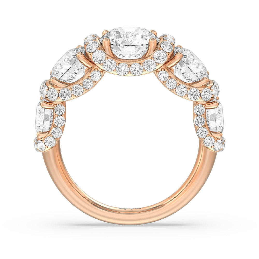 The Fulton Anniversary Ring (E+ VS+) with 18KT Rose Gold / Natural / 5 1/2 Cut Diamond in 14KT Rose Gold / Natural / 5 1/2 view 5