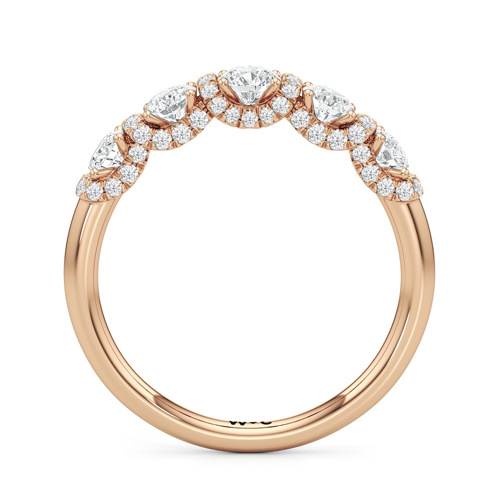 The Fulton Anniversary Ring (E+ VS+) with 18KT Rose Gold / Natural / 1 Cut Diamond in 14KT Rose Gold / Natural / 1 view 5