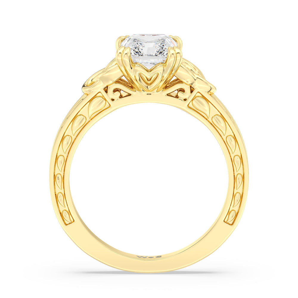 Radiant Cut The Seraphine Celtic Ring with Lab Grown Diamond in 14KT Yellow Gold view 3