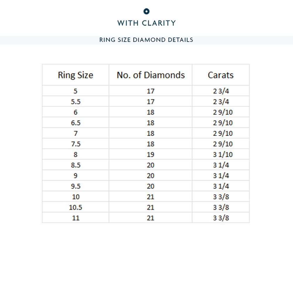 Mixed Shape Eternity Ring with 18KT Rose Gold / Natural / 2 9/10 Cut Diamond in 14KT Rose Gold / Natural / 2 9/10 view 4