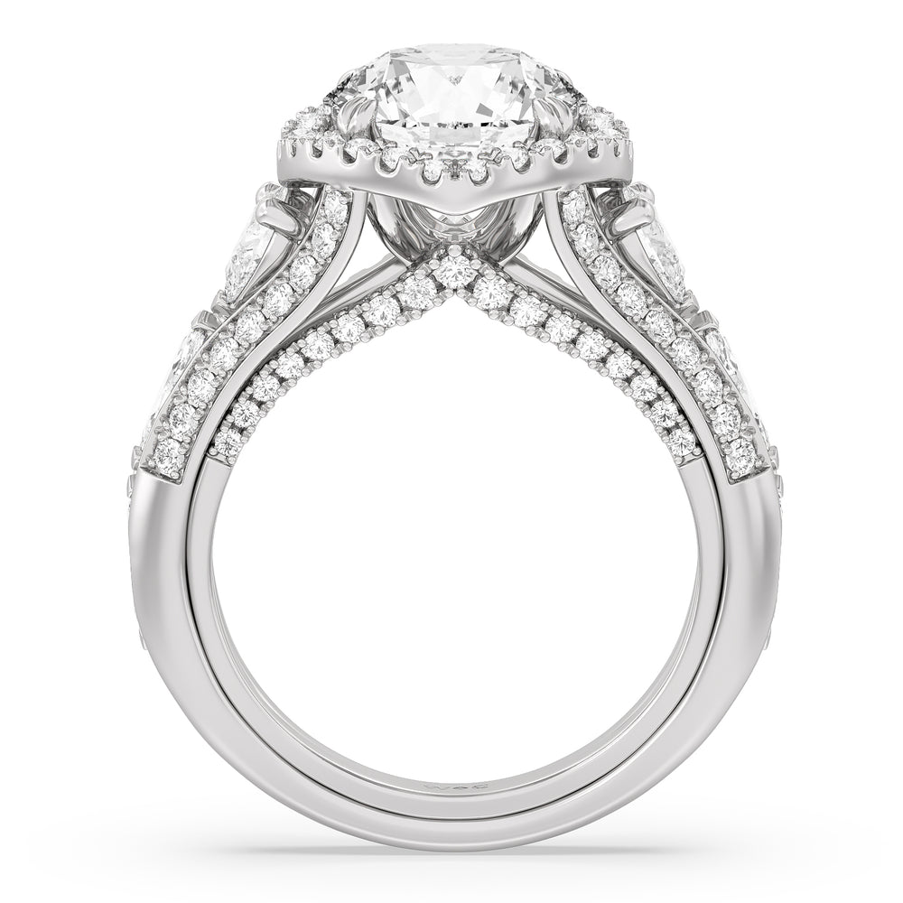 Round Cut The Apollo Ring with Lab Grown Diamond in 14KT Platinum view 3
