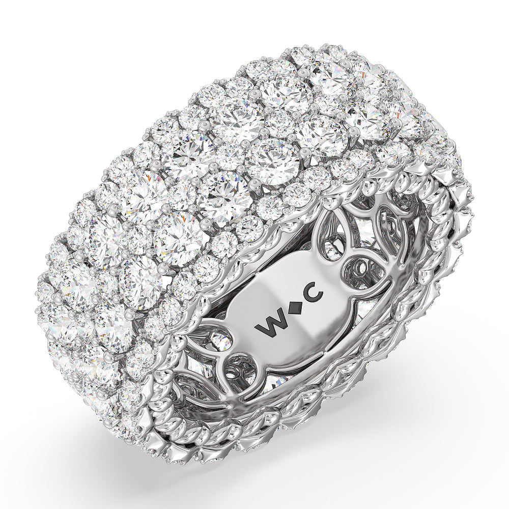 The Moxy Eternity Ring (E+ VS+) with Platinum / Lab / 6 3/8 Cut Diamond in 14KT Platinum / Lab / 6 3/8 view 4