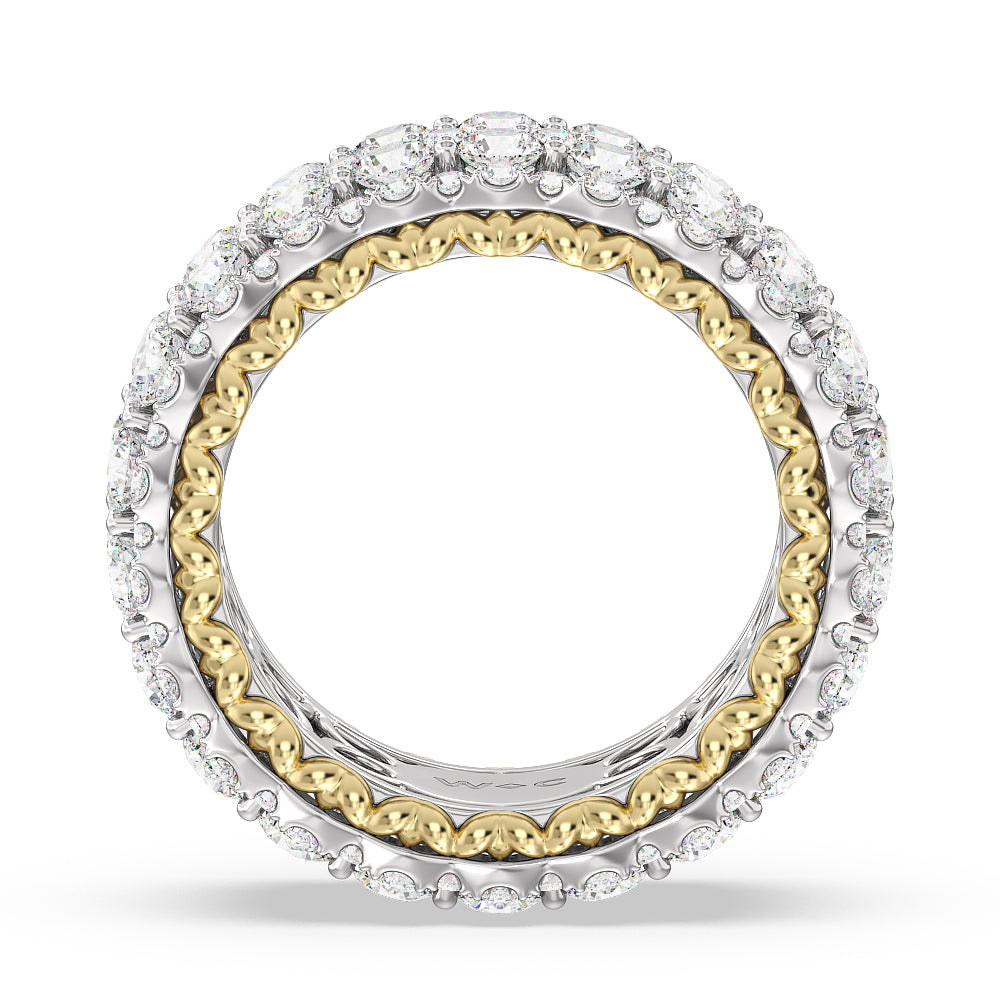 The Moxy Eternity Ring (E+ VS+) with 18KT White & Yellow Gold / Lab / 6 3/8 Cut Diamond in 14KT White & Yellow Gold / Lab / 6 3/8 view 3