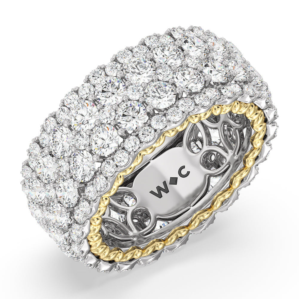 The Moxy Eternity Ring (E+ VS+) with 18KT White & Yellow Gold / Lab / 6 3/8 Cut Diamond in 14KT White & Yellow Gold / Lab / 6 3/8 view 4