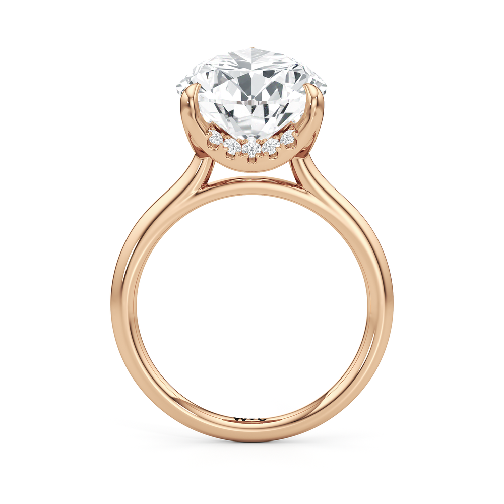 The Cassatt Solitaire Engagement Ring with Pear Cut Diamond in 14KT Rose Gold view 3