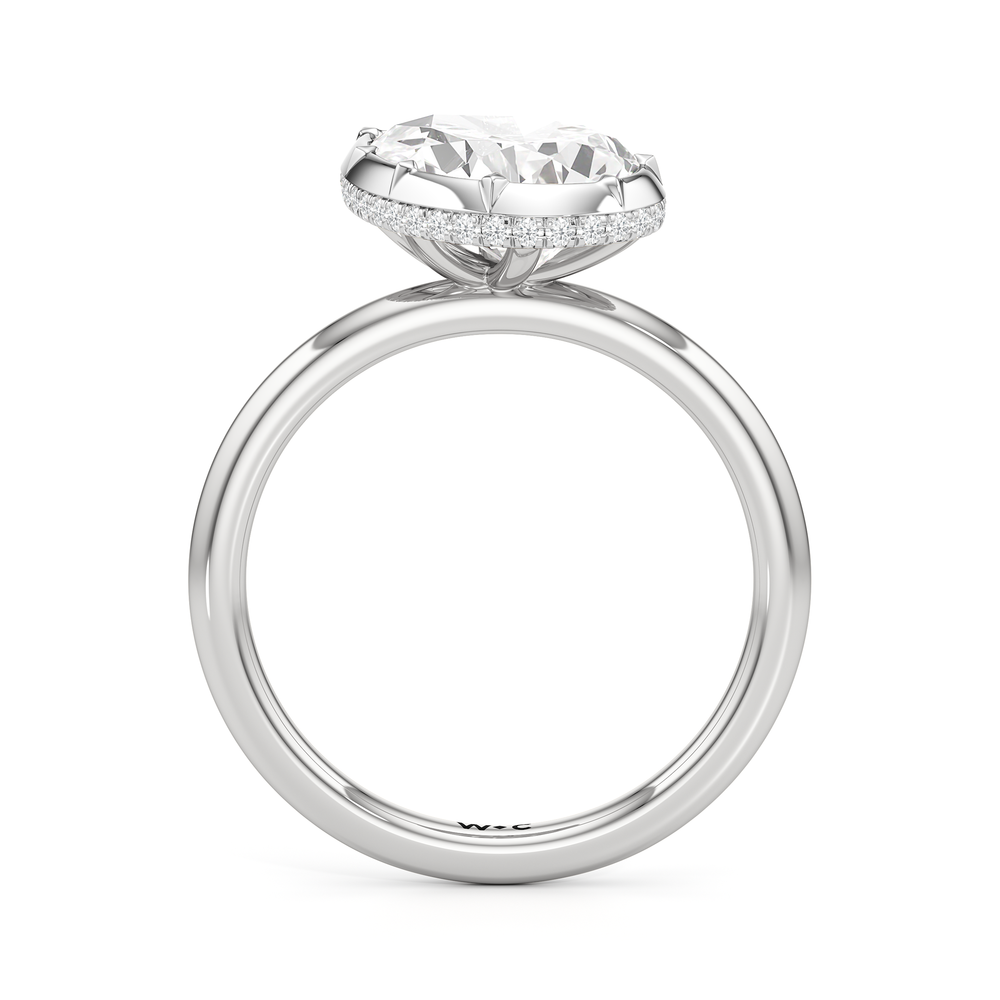 Pear Cut The Lilt Engagement Ring with Lab Grown Diamond in 14KT Platinum view 2