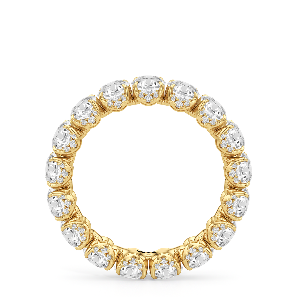 The Cassatt Eternity Ring with 18KT Yellow Gold / Lab / 5 Cut Diamond in 14KT Yellow Gold / Lab / 5 view 3