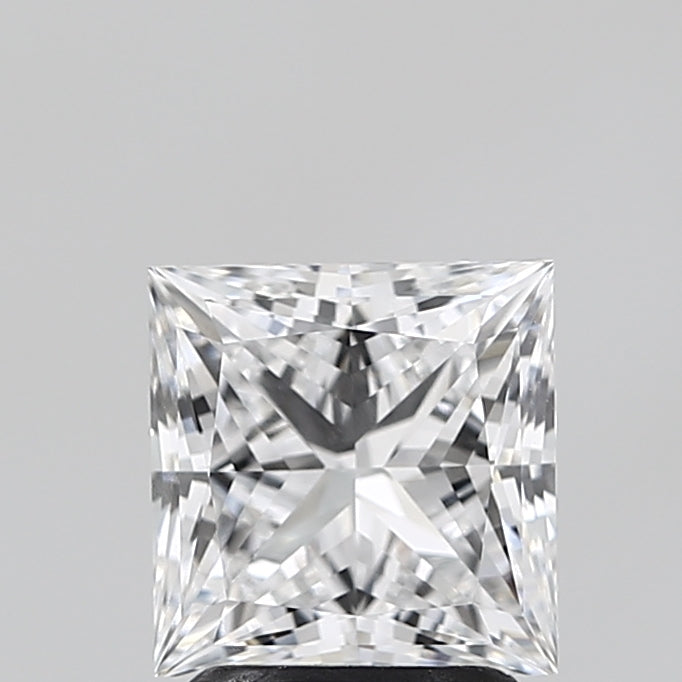2.33 Carat Princess Lab Diamond with  Cut Diamond in 14KT  view 1