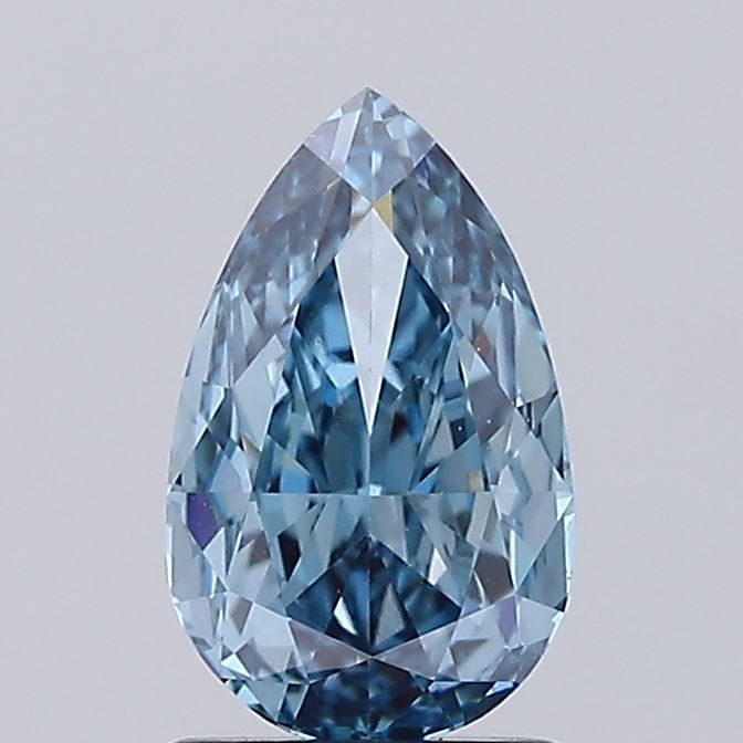 1.57 Carat Pear Lab Diamond with  Cut Diamond in 14KT  view 1