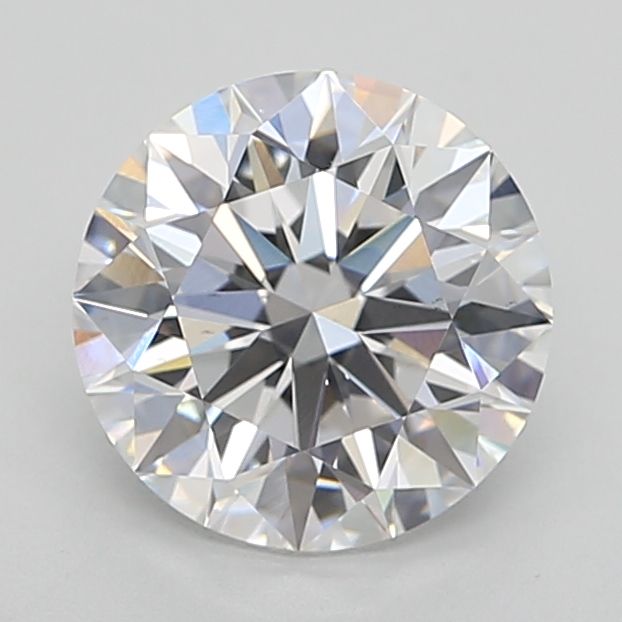 2.03 Carat Round Lab Diamond with  Cut Diamond in 14KT  view 1