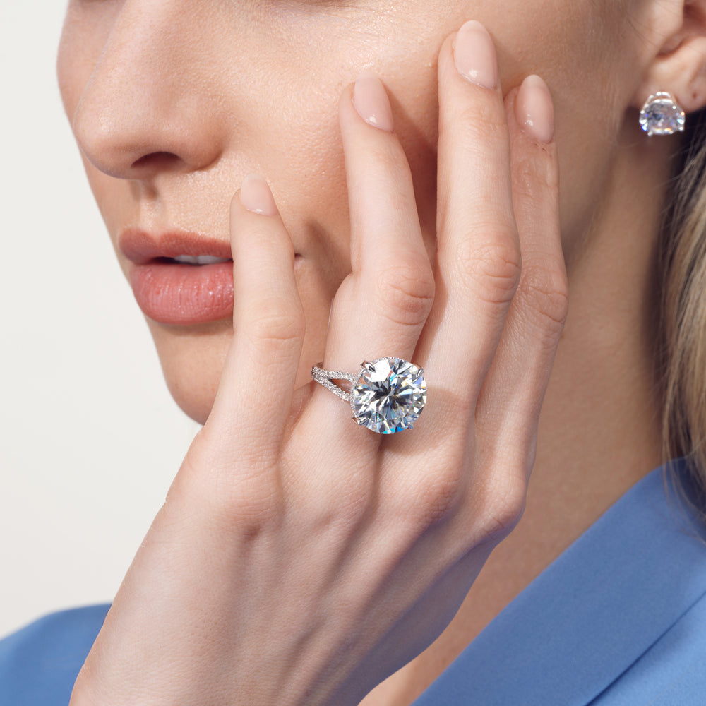Model Wearing The Signac Ring with Lab Grown Diamond view