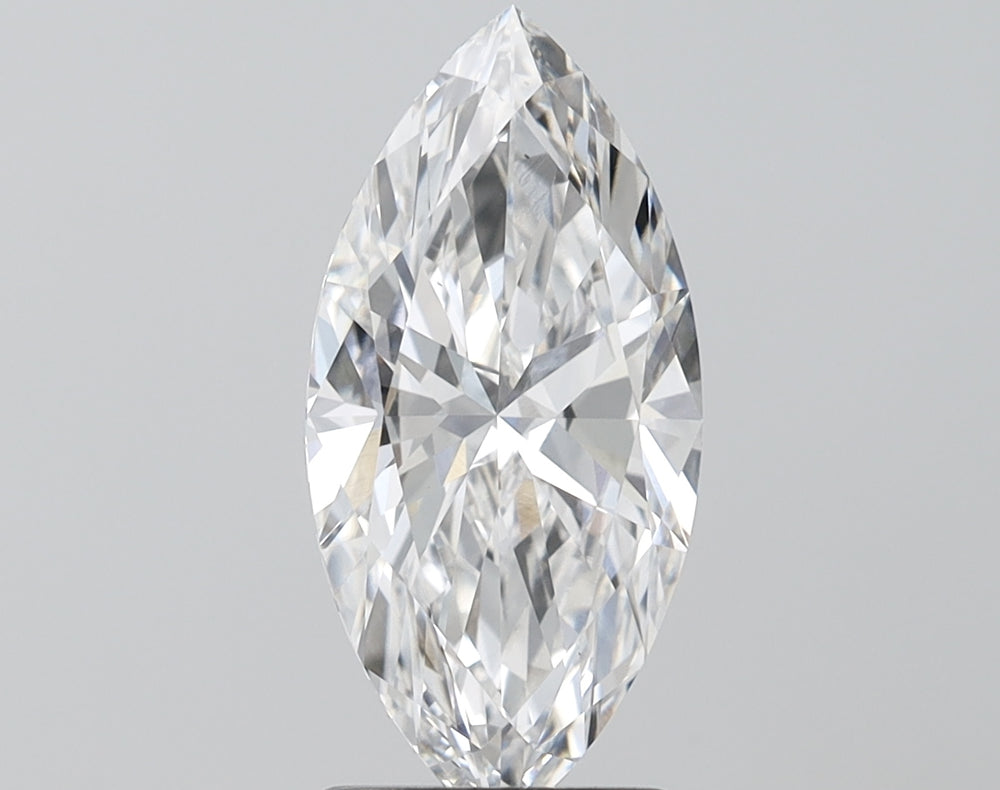 2.08 Carat Marquise Lab Diamond with  Cut Diamond in 14KT  view 1
