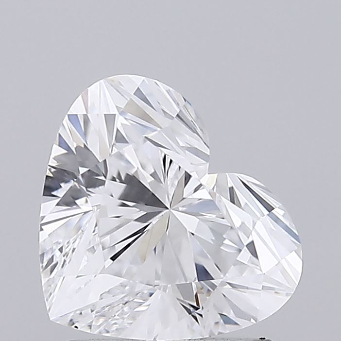 1.43 Carat Heart Lab Diamond with  Cut Diamond in 14KT  view 1