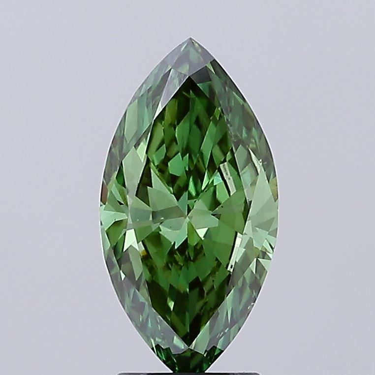 2.21 Carat Marquise Lab Diamond with  Cut Diamond in 14KT  view 1
