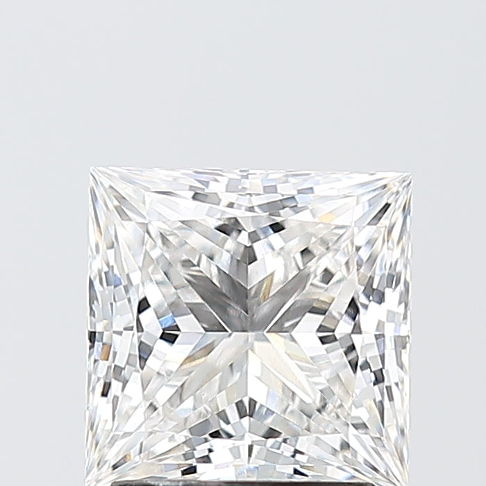 2.1 Carat Princess Lab Diamond with  Cut Diamond in 14KT  view 1