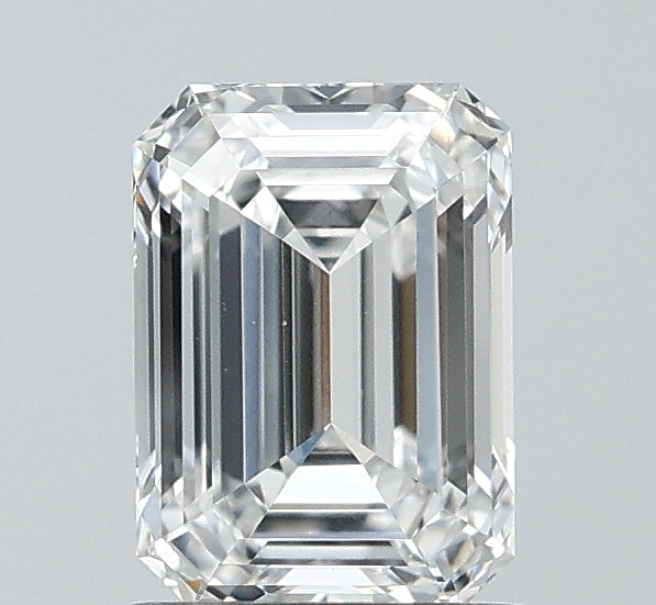 1.44 Carat Emerald Lab Diamond with  Cut Diamond in 14KT  view 1