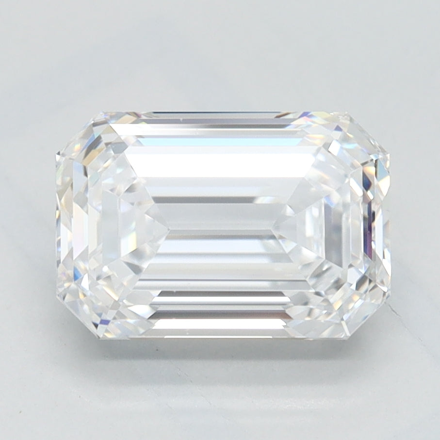 1.77 Carat Emerald Lab Diamond with  Cut Diamond in 14KT  view 1