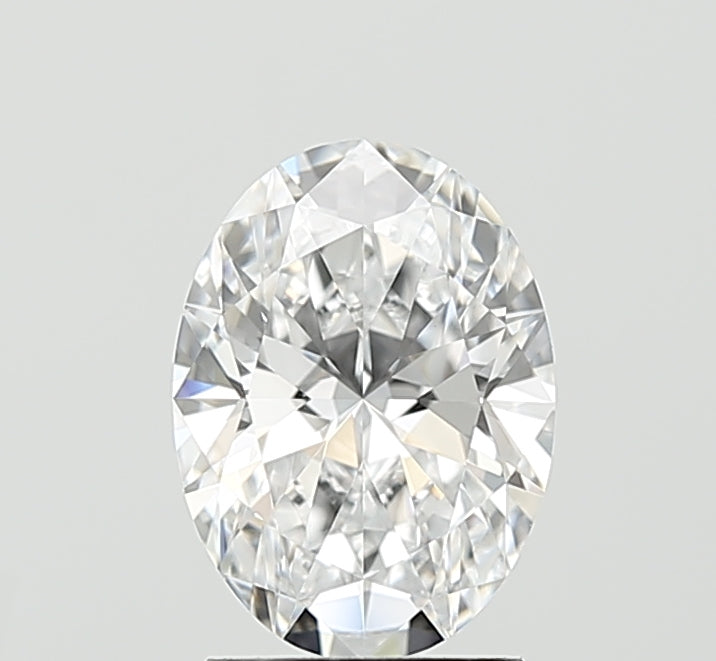 1.5 Carat Oval Lab Diamond with  Cut Diamond in 14KT  view 1
