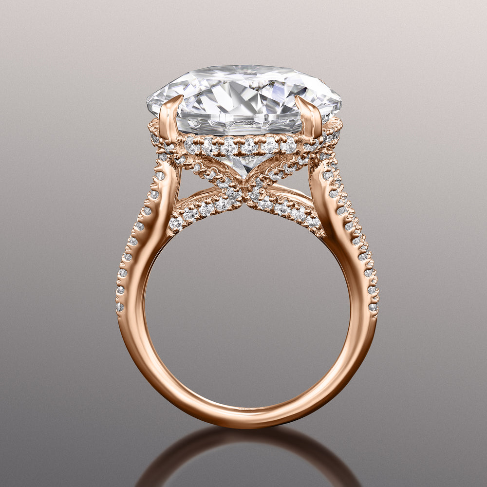 Round Cut The Signac Ring with Lab Grown Diamond in 14KT Rose Gold view 4