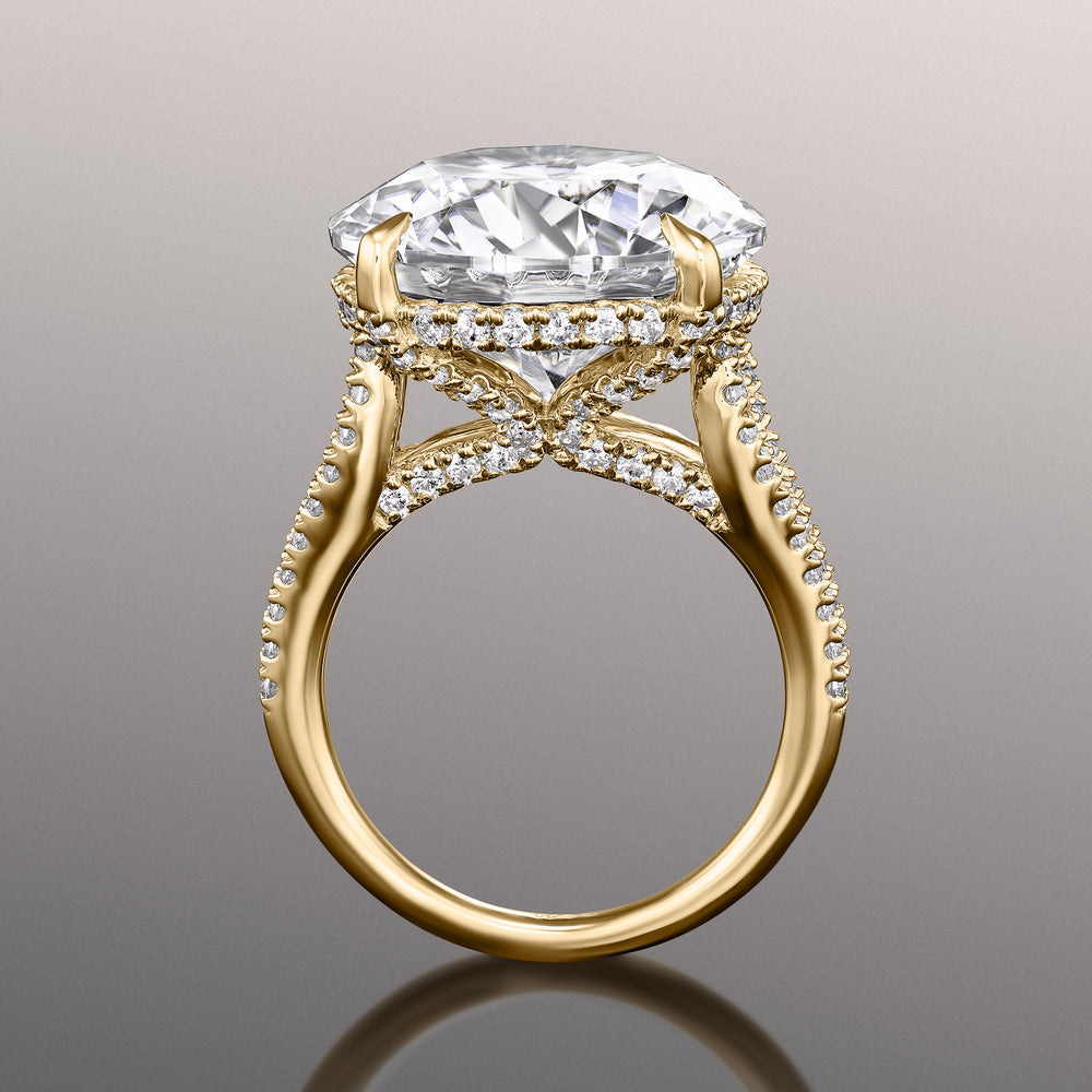 Round Cut The Signac Ring with Lab Grown Diamond in 14KT Yellow Gold view 4