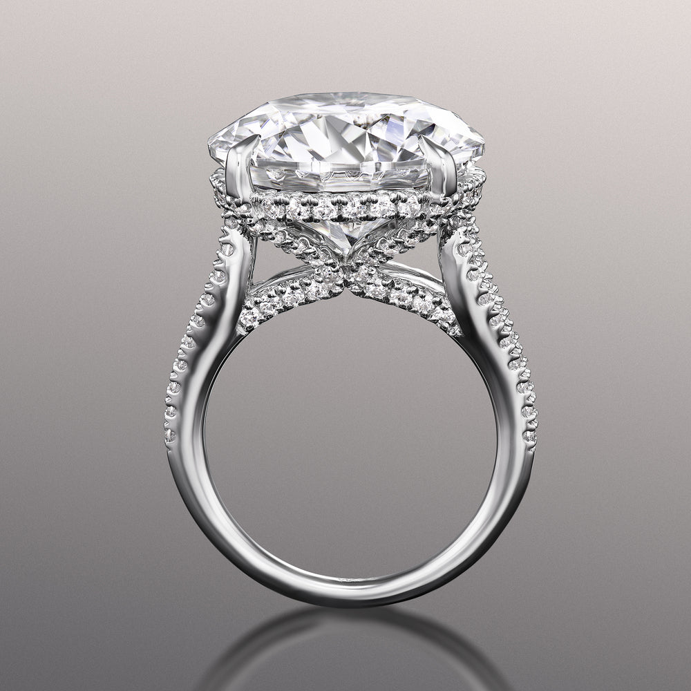 Round Cut The Signac Ring with Lab Grown Diamond in 14KT White Gold view 4