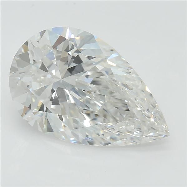 2.4 Carat Pear Lab Diamond with  Cut Diamond in 14KT  view 1
