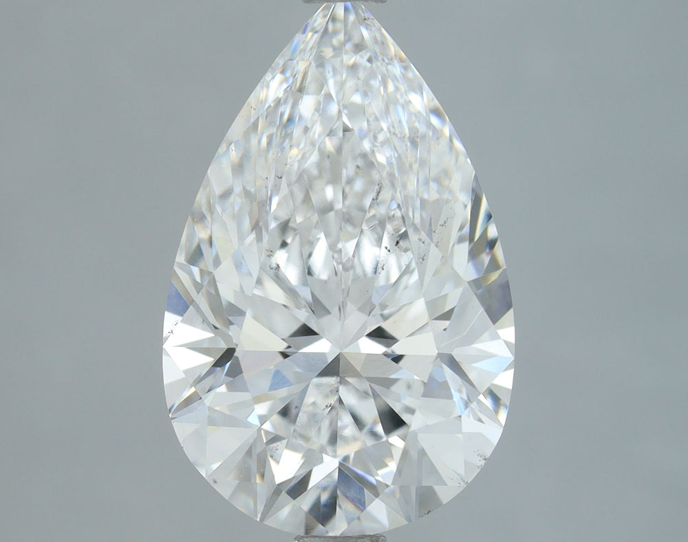 3.0 Carat Pear Lab Diamond with  Cut Diamond in 14KT  view 1