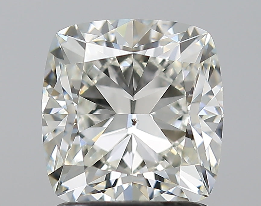 1.7 Carat Cushion Natural Diamond with  Cut Diamond in 14KT  view 1