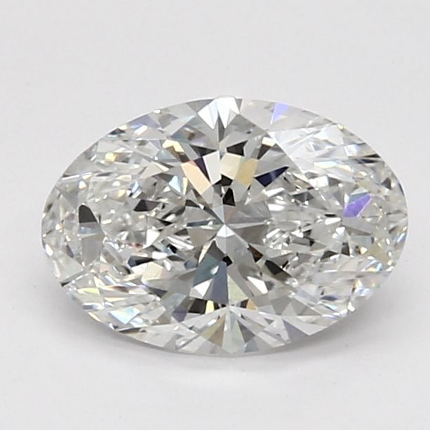 1.45 Carat Oval Lab Diamond with  Cut Diamond in 14KT  view 1