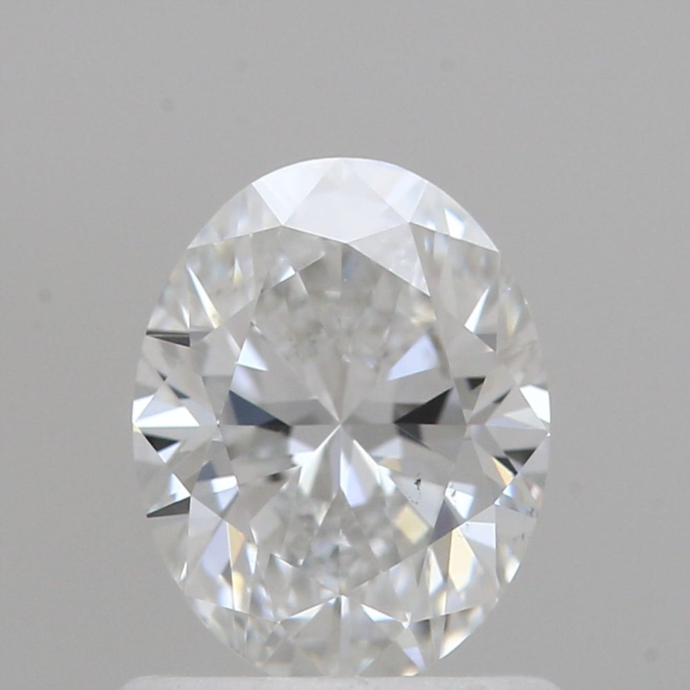0.9 Carat Oval Natural Diamond with  Cut Diamond in 14KT  view 1
