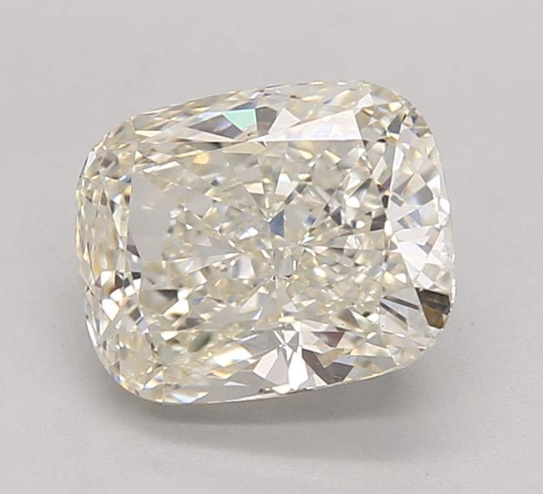 2.01 Carat Cushion Lab Diamond with  Cut Diamond in 14KT  view 1