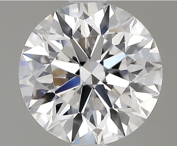 2.76 Carat Round Lab Diamond with  Cut Diamond in 14KT  view 1