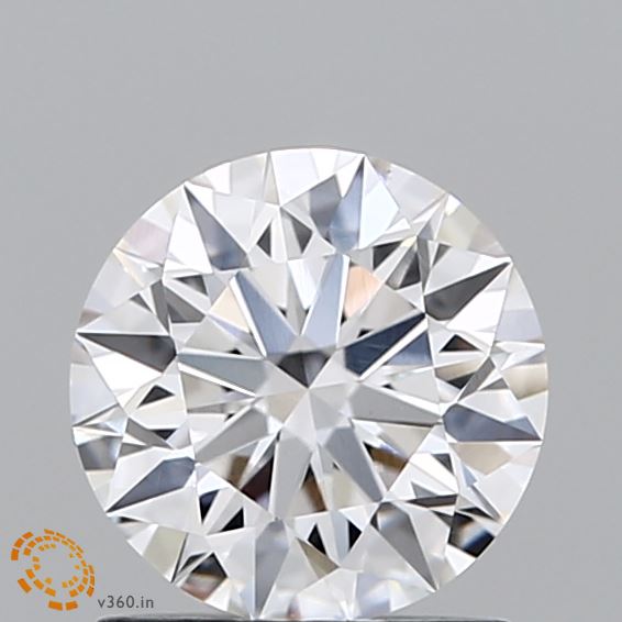 1.2 Carat Round Lab Diamond with  Cut Diamond in 14KT  view 1
