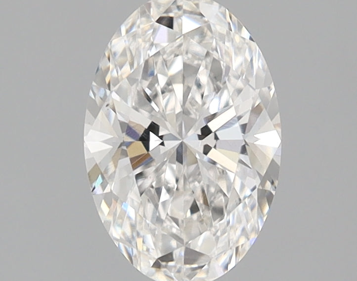 1.01 Carat Oval Lab Diamond with  Cut Diamond in 14KT  view 1