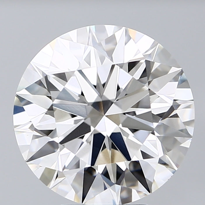5.1 Carat Round Lab Diamond with  Cut Diamond in 14KT  view 1