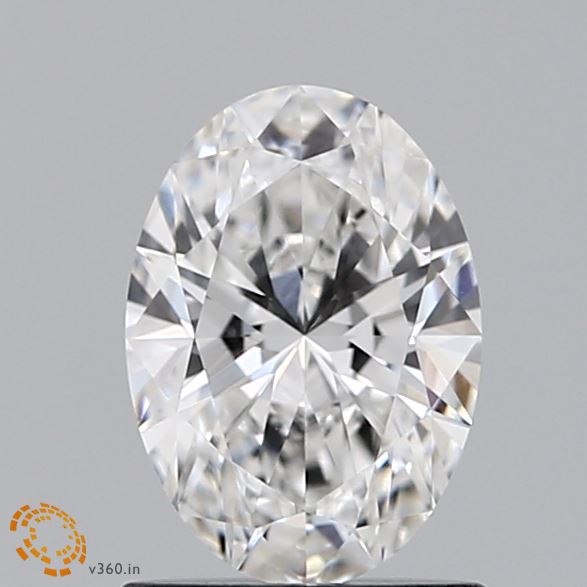 1.25 Carat Oval Lab Diamond with  Cut Diamond in 14KT  view 1