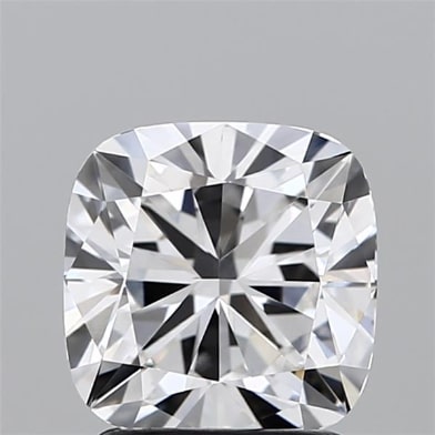 2.03 Carat Cushion Lab Diamond with  Cut Diamond in 14KT  view 1