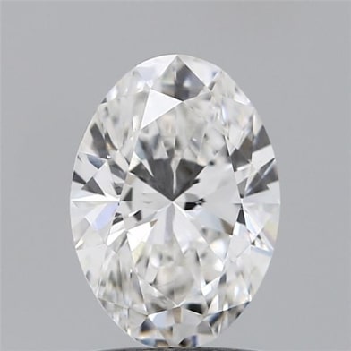 1.52 Carat Oval Lab Diamond with  Cut Diamond in 14KT  view 1